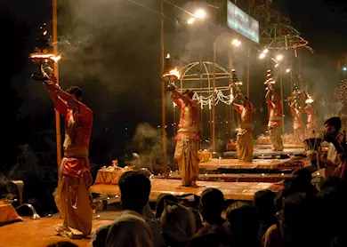Evening prayer ceremony at the Ganges, Varanasi