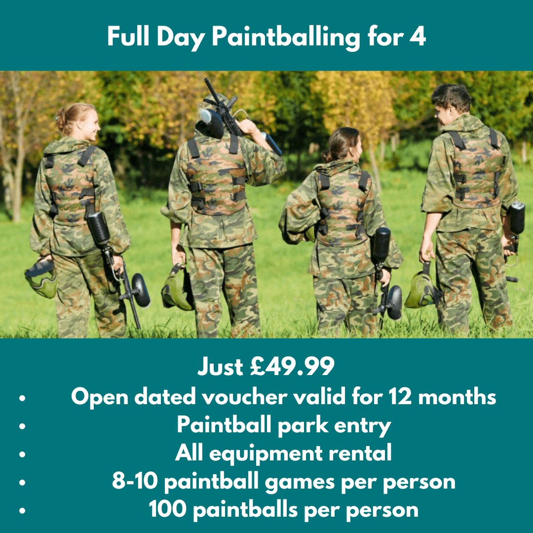 Full Day Paintballing for 4