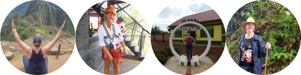 Bridget Perriman travelling in Peru and Uganda, rainforest trekking