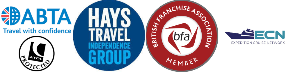 ABTA, ATOL, Hays Travel Independence Group, British Franchise Association and Expedition Cruise Network accreditations