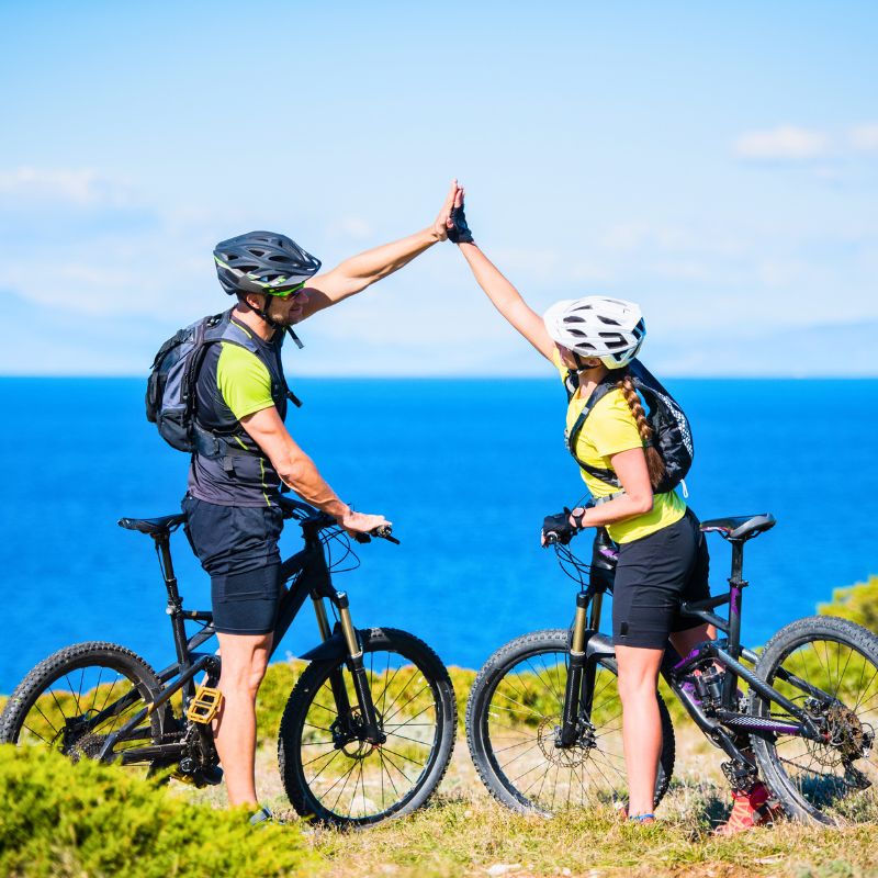 Cycling adventure with sea views